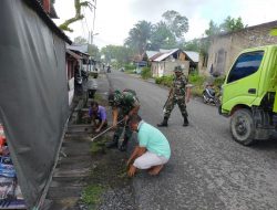 Mengimplementasikan 8 Wajib Tni, Satgas Kodim Maluku Yonarhanud 11/Wby Melaksanakan Karya Bakti Bersama Warga Binaan