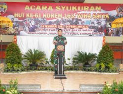 Syukuran HUT Ke-61 Korem 163/Wira Satya Digelar Sederhana