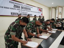 Korem 162/WB Laksanakan Pencanangan Pembangunan Zona Integritas