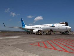 Rute Internasional, Pesawat Garuda Indonesia Mendarat Perdana di Bandara I Gusti Ngurah Rai Bali