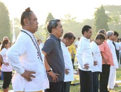 Kakanwil Kemenkumham Bali Hadiri Acara Hari Yoga Internasional Ke-8