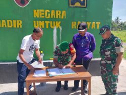 Sah, Babinsa Bungbungan Serah Terimakan Pompa Hidram Kepada Warga Jungut