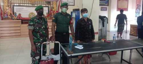 Wujudkan Sinergitas Antar Penegak Hukum, Babinsa Kodim 1611/Badung Sambangi Lapas Kelas IIA Kerobokan