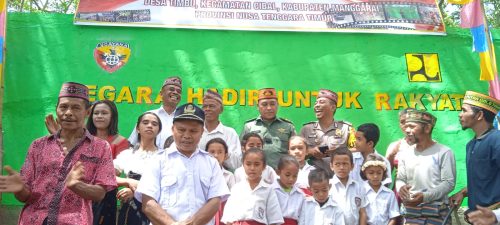 Pjs Danramil 1612-01/Ruteng Resmikan Pompa Hidram Air Bersih Di Kampung Pelas Dusun Pelas