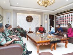 Pangdam Receives Audience from The Regional CEO of BRI Denpasar, Bali-Nusra Region