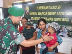 Danrem 163/WSA Gelar Tali Kasih Bagi Anak Asuh Stunting di Wilayah Kabupaten Klungkung