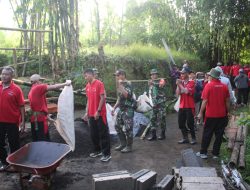 Sinergitas dengan Pemda, Kodim 1626/Bangli Laksanakan Karya Bakti di Lokasi Rehab RTLH