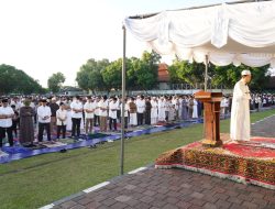 Pangdam Together with The Big Family of Kodam IX/Udayana Holds Eid Al-Fitr Prayers at Makorem 163/WSA Field