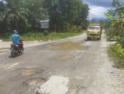 Proyek Jalinsum PT. Waskita Mangkrak, Warga di Palas Keluhkan Jalanan Rusak dan Rawan Kecelakaan