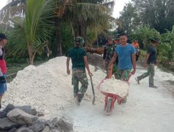 Cuaca Mendukung, Pembangunan Jalan oleh Satgas TMMD Ke-117 Kodim 1611 Badung Terus Dikebut