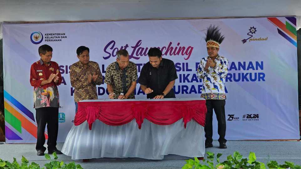 Suasana acara Soft Launching Ekosistem Hasil Perikanan Zona II Penangkapan Ikan Terukur Koridor Biak-Surabaya. (Dok. Istimewa)