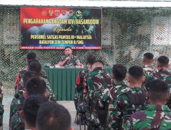 Pompa Semangat dan Berikan Motivasi, Pangdam XIV/Hasanudin Kunjungi Satgas Pamtas RI-MLY Yonzipur 8/SMG