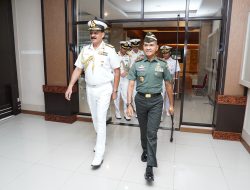 Pangdam Zamroni Terima Kunjungan Chief of The Naval Staf Hindian Navy