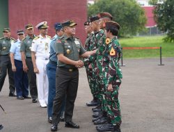 Danrem 052/Wkr, Hadiri Apel Pelepasan Kontingen Patriot Indonesia di Terminal Kargo Kemhan Bandara Soekarno Hatta